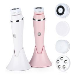 Cleaning Tools Accessories 4 in 1 Electric Clean Brush Face Tightening Exfoliating Cleansing Sonic Massager Cleaner with 4 Heads Kit face Skin Care 230818