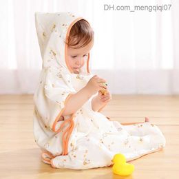 Towels Robes Ircomll Neonatal Bathrobe Toddler Infant Suit with Hood Bamboo Fiber Dinner Soft Gauze Children's Bath Girls' and Boys' Towels Z230819