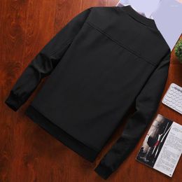 Men's Jackets Jacket Coat Stand Collar Cold Resistant Anti-pilling Mid-aged Men Casual Thin Type Slim Fit