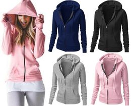 Womens Hoodies Sweatshirts Fashion Simple Drawstring Hooded Coats Women Casual Sport Fitness Hoodie Fleece Sweatshirt Zip Jackets 230818