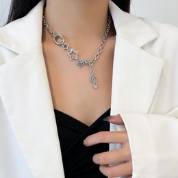 Chains Sweet Cool Music Symbol Girl Necklace Hip Hop Design Sense Titanium Steel Collarbone Chain