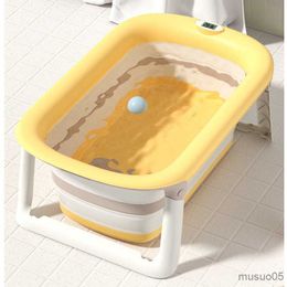 Bathing Tubs Seats Years Old Portable Bathtub Home Children Folding Basin Digital Display Bath Basin Thickened Stable Bath Bucket R230818