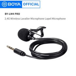 Microphones BOYA BY-LM4 PRO Wireless Lavalier Microphone for BY-WM4 PRO/WM8 PRO WM6S DSLR Camera Smartphone Vlog Record Live Stream HKD230818