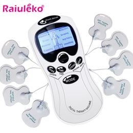 Other Massage Items 8 Electrode Health Care Tens Acupuncture Electric Therapy Massageador Machine Pulse Body Slimming Sculptor Massager Apparatus 230817