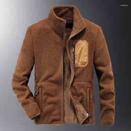 Jackets masculinos esportam lã de lã ao ar livre etono e veludo de pelúcia de inverno, além de jaqueta xl cardigã espessada à prova de vento