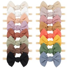 Morandi Colour children's butterfly headband headdress does not hurt hair baby baby nylon headband 2619