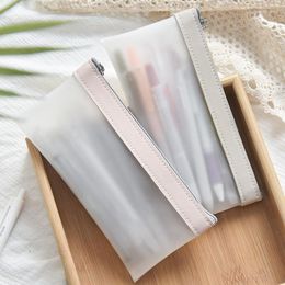 Pcs/lot Transparent Portable Pencil Case Kawaii Bag Pen Pouch Stationery Gift School Supplies
