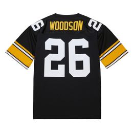 Stitched football Jersey 26 Woodson 1993 1998 white mesh retro Rugby jerseys Men Women and Youth S-6XL