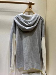 Mens Hoodies Winter loro piana Grey Hooded Cashmere Leisure Sweaters