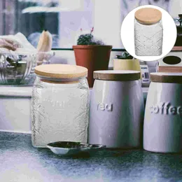 Storage Bottles Sealed Tea Canister Coffee Glass Canisters Airtight Lids Container Terrarium With Cereals Sugar Jar