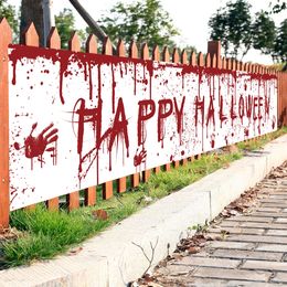 Other Event Party Supplies Latest Halloween Banner Backdrop Happy Decoration For Home Bloody Bat Pumpkin Ghost Print Suppiles 230818