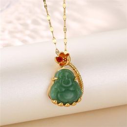 Pendant Necklaces Items Buddha Necklace Emo Accessories Fashion Stainless Steel Chain Gold Plated Jewelry Gift For Women