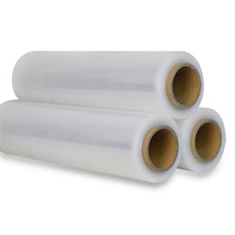 wholesale 2021 NEW 18" x 1500' 80 Gauge 4 Rolls Pallet Wrap Stretch Film Shipping Material Hand Shrink Wraps 1500FT Packing Materials Package Films