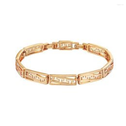 Link Bracelets MxGxFam ( 19 Cm ) Geometric Square Gold Plated 18 K Cool Bracelet For Men Fashion Jewelry Everyday Wear