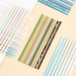 Sheets Memo Sticky Transparent Gradient Thin Long Strip Index Stickers Reading Labels Adhesive Bookmarks Stationery Supplies