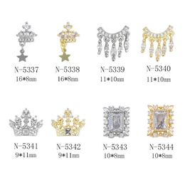 Nail Art Decorations 10pcs/lot Imperial Royal Crown Zircon Crystals s Nail Art Parts Manicure Decorations Nails Accessories Charms Supplies 230818