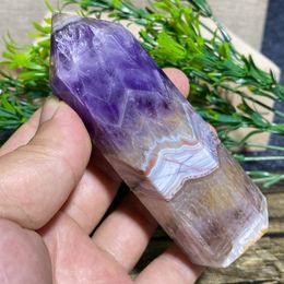 Decorative Objects Figurines Natural Stones Amethyst Agate Tower Wicca Quartz Crystal Point Healing Specimen Home Decoration Gift Geode 230817