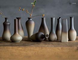 Vases Crude Pottery Vase Ceramic Imitation Firewood Decoration Living Room Utensils Creative Green Dill Florets