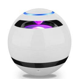 A18 Portable Wireless BT Speaker Colourful Ball LED Mini Bass with FM Radio TF Mic USB With Retail Package