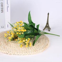 Decorative Flowers Plastic Floral Fake Lily Flower Bellflower Of The Valley 7 Branches Artificial Bouquet Wedding Party Decor