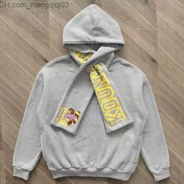 Erkek Hoodies Sweatshirts Kapital Hoodie Kadife Eşarp Yüksek Kalite 1 1 Erkek ve Kadın Eşarp Kapşın Tek Parça Hoodie Z230819