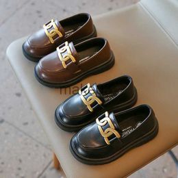 Sneakers Spring Autumn Kids Loafers Metal Slip on Shoes For Children Flats Leather Casual Shoes Girls Chain Boat Shoes Boys 114y J230818