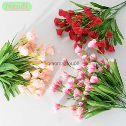 Decorative Flowers Wreaths Artificial Carnations Outdoor UV Resistant Fading Silk Forever For Home Party Wedding Decoration HKD230818