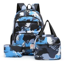 School Bags 3 Pcs Sets Children's Backpack Kawaii Women's travel Bookbag for Teens Girls bagpack Mochilas 230817