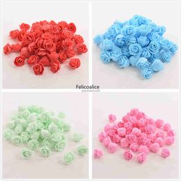 Decorative Flowers Wreaths 20pcs 3.5cm Foam Rose for Bear Artificial Flowers Diy Gifts Box Wedding Decorative Christmas Home Decor HKD230818