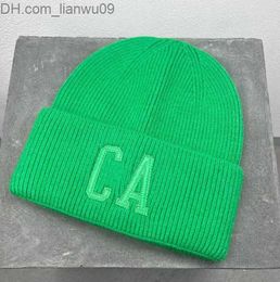 Beanie/Skull Caps Fashion Brand Letters Woolen Cap Autumn and Winter Couple Simple Hip Hop Hat Street Warm Beanie Hat Men Z230819