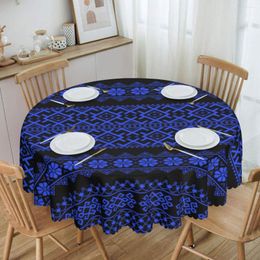 Table Cloth Vyshyvanka Ukrainian Embroidery Tablecloth Round Waterproof Ukraine Boho Bohemian Geometric Cover For Kitchen