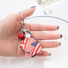 Key Rings Creative Motorcycle Helmet Pendant Female Men Hard Hat Heavy Metal Rock Car Keychain Bag Keychains Gift Drop Delivery Jewelr Dhaqj