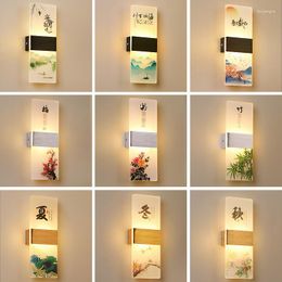 Wall Lamp ZK50 27X10cmModern Minimalist Bedroom Bedside Led Living Room Background Decorative Art Aisle Corridor Lamps