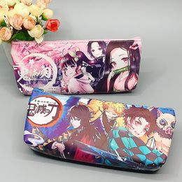 Pencil Bags Anime Demon Slayer Pencil Case for Kids Gift Schoolbag Organiser Student Storage Bag School Stationery Supplies 230817