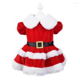 Cat Costumes Christmas Style Skirt For Small Dogs Sweet Girly Dress Winter Autumn Cosplay Santa Walking