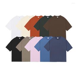 Men's T Shirts Trendy Solid Short Sleeve Top 2023 Cotton T-shirt Loose Comfortable Breathable And Available In Multiple Colours