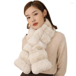 Scarves Arrivals Real Chinchilla Fur Scarf Women's Neck Warmer Fashion Autumn Winter Light Color Natural Muffler Collar