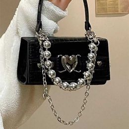 designer bag tote bag Y2K Goth Techwear Gothic Pearl Women's Handbag 2023 er Luxury Small Shoulder Strap Sling Bag Women's Chain Niche Crossover caitlin_fashion_bags