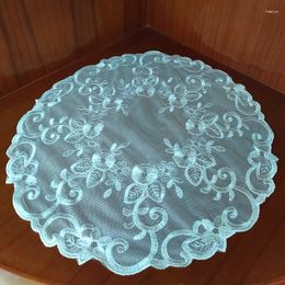 Table Mats High Quality Pastoral Lace Embroidery Flower Placemat Coffee Mat Dining Cup Pad Furniture Dust Cover Cloth R017