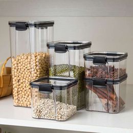 Bottles Jars Food Storage Container Refrigerator Box With Lid Clear Plastic Spice Jar Sealed Multigrain Tank 230817