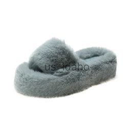 Slippers Women's Flat Sabot Shoes Cute Things Comfortable Elegant Bedroom Home Slippers Fluffy Furry Platform Woman Low Heels Heel Fur J230818