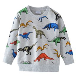 Pullover Boys Sweatshirts Dinosaurs Baby Girls Hoodies Long Sleeve Cartoon Animal Kids Outwear Shirt Autumn Top Children s Clothing 230818