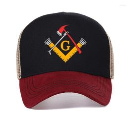 Ball Caps Masonic Free Mason Firefighter Baseball Cap Men Women Adjustable Fireman Fire Rescue Dad Hat Outdoor Freemasonry Hats