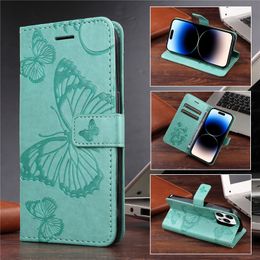 Bracelet Magnetic Folio Butterfly Phone Case for iPhone 15 14 13 12 Pro Max Samsung Galaxy S22 S23 Ultra A34 5G Dual Card Slots Leather Wallet Bracket Business Shell