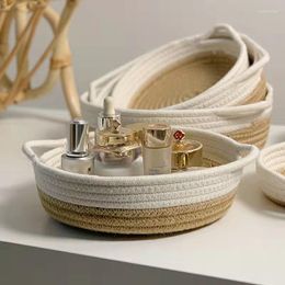 Storage Boxes Basket Jewellery Box Cosmetic Cotton Rope Desktop Key Remote Control Sundries