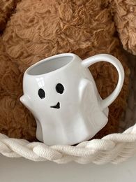 Coffee Pots Funny Cute Ghost Ceramic Mug Gift Box Set Creative Halloween Present Household Practical Water Cup Mat Spoon