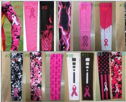 Arm & Leg Warmers Youth & Adult cancer ribbon Sizes baseball Moisture Wicking Compression Arm Sleeve Over 100 Colours Available In Our Store