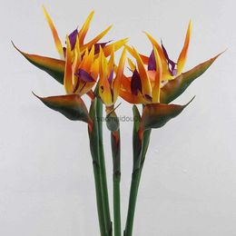 Decorative Flowers Wreaths 1pc 80cm Flower Bird Of Paradise Artificial Fake Plant Strelitzia Reginae Wedding Ceremony Home Hotel Table Decoration HKD230818