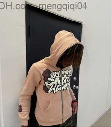 Men's Hoodies Sweatshirts Korean Leisure Hoodie Y2K Harajuku Kaii Letter Long Sleeve Hoodie Top Autumn/Winter Warm Large Sports Cardigan Jacket Z230819