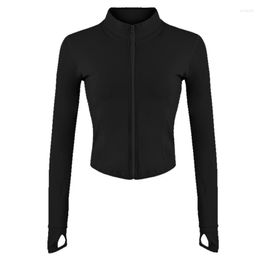 Women's Jackets Summer Zipper Clothing Workout Fitness Bodycon Gym Wearing For Womens 57BD